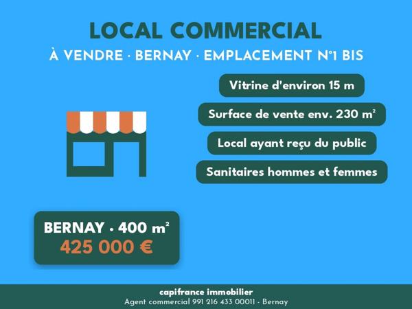 Local/bureau à vendre BERNAY (27)