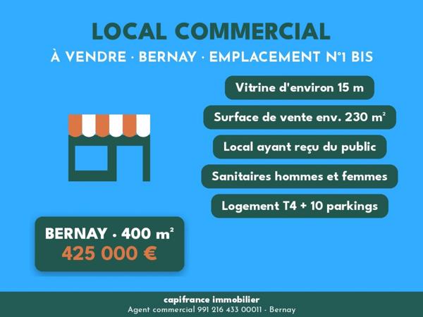 Local/bureau à vendre BERNAY (27)