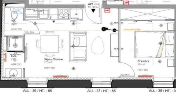 Appartement à louer    2 pièces •  Sallèles-d'Aude