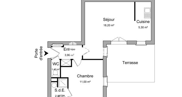 Location Appartement 2 pièces 41.2 m² - Mainvilliers 28300