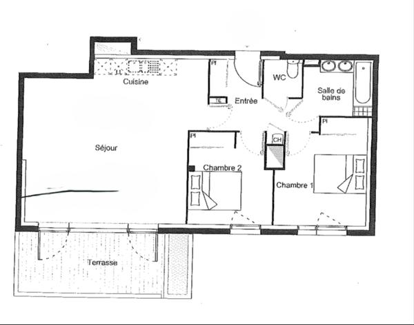 Appartement 3 pièce(s) 70.7 m2 3ème étage