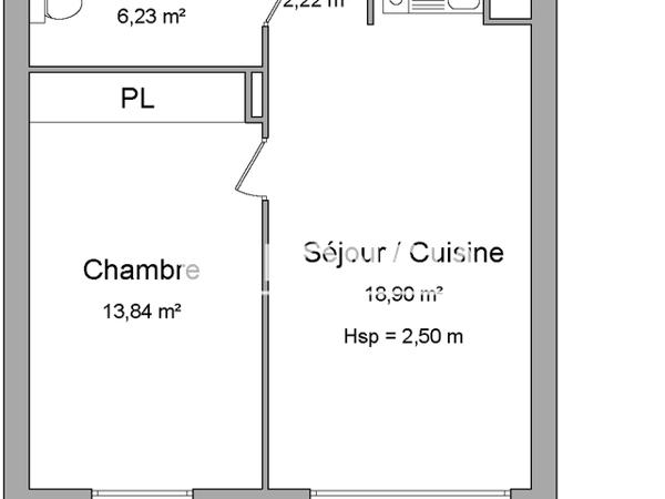 Location Appartement 2 pièces 42.55 m² - 60 AV.DE LATTRE DE TASSIGNY Villenave D'ornon 33140