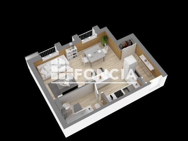 À vendre Studio 31.39 m² - Douvaine 74140