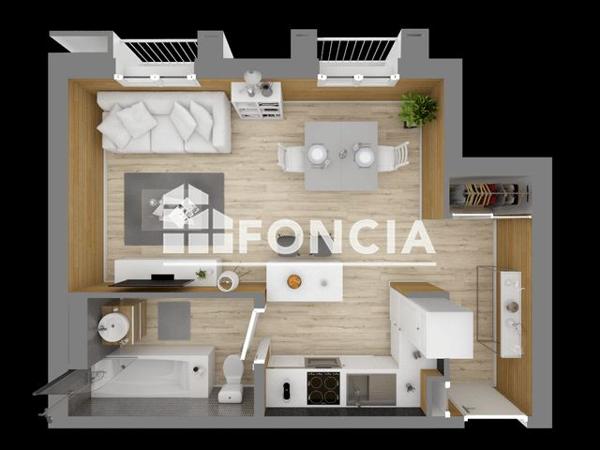 À vendre Studio 31.39 m² - Douvaine 74140