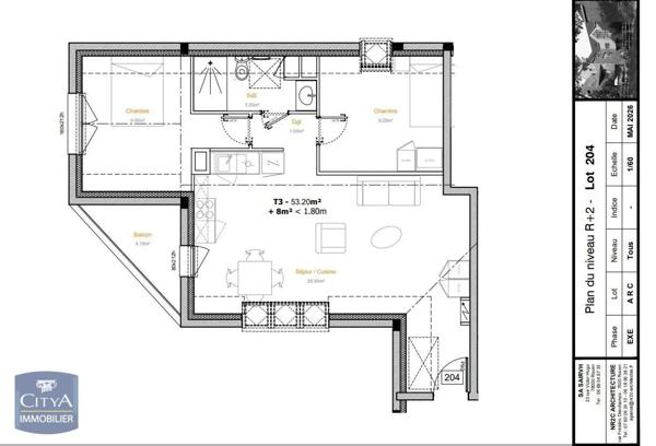 Appartement à louer 3 pièces 53.2m² Rouen (76000)