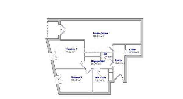 Appartement de 71,44 m²