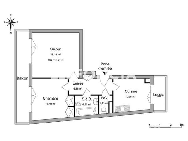Location Appartement 2 pièces 53.4 m² - 1 RUE DU COMMERCE Annemasse 74100