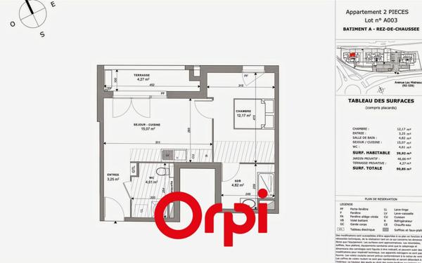 Appartement à vendre    2 pièces • 39,92 m2 Bormes-les-Mimosas