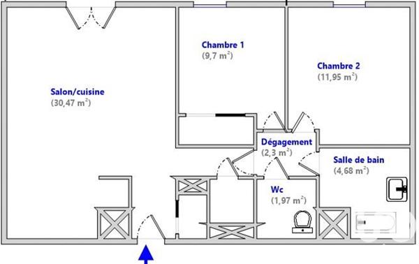 Appartement à vendre 3 pièces 61 m² Montrabé
