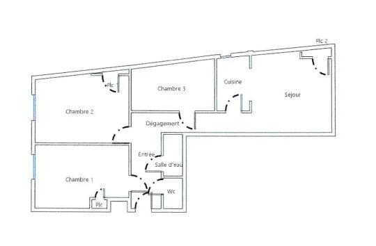 APPARTEMENT T3 A LOUER - LYON 2EME ARRONDISSEMENT Rambaud-Seguin 66.26 m 2 1 103 € charges comprises par mois