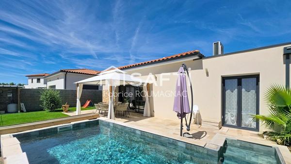Villa de plain-pied de 119 m² avec quatre chambres piscine et garage