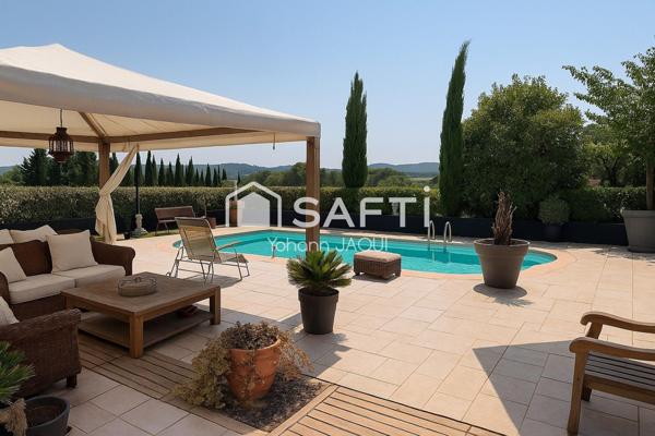 Maison de plain-pied 165 m² + T2 indépendant, piscine, 2000 m² – Cotignac