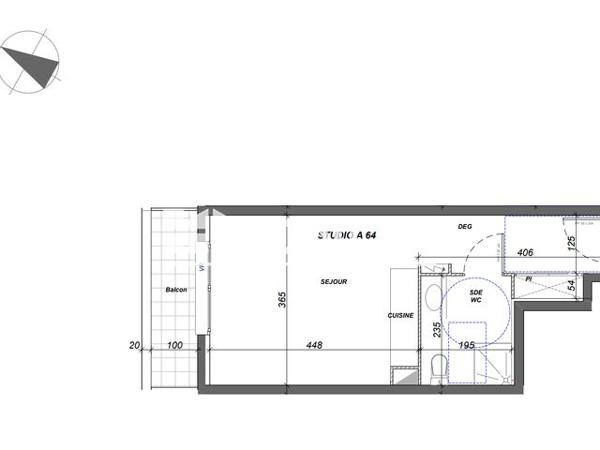 À vendre Studio 26 m² - Nice 06100