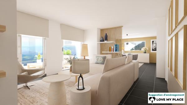 Gex (01170) Appartement en attique avec terrasse de 63 m2 / Vue imprenable