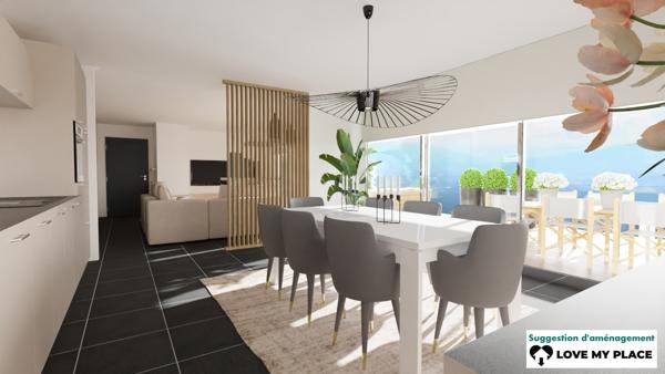 Gex (01170) Appartement en attique avec terrasse de 63 m2 / Vue imprenable