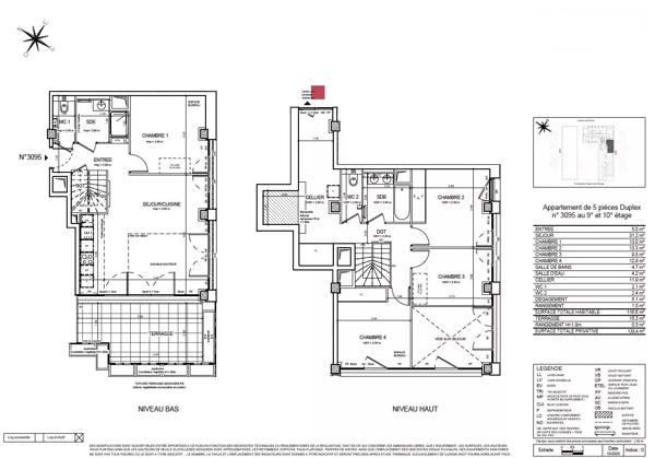 PARIS 13ème – luxueux appartement neuf 5 pièces en duplex, avec terrasse et vue panoramique
