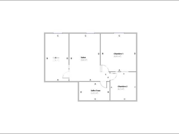Location Appartement meublé 2 pièces 35.1 m² - 63 TRAVERSE DU MOULIN DE LA VILLETTE Marseille 13003