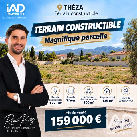 Terrain à vendre 1 223 m² Théza