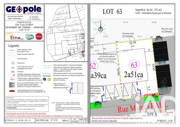Terrain à vendre 255 m² Elne