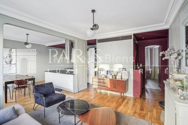 Paris 17e - Plaine Monceau - 4 pièces - 2 chambres + bureau - 95 m²