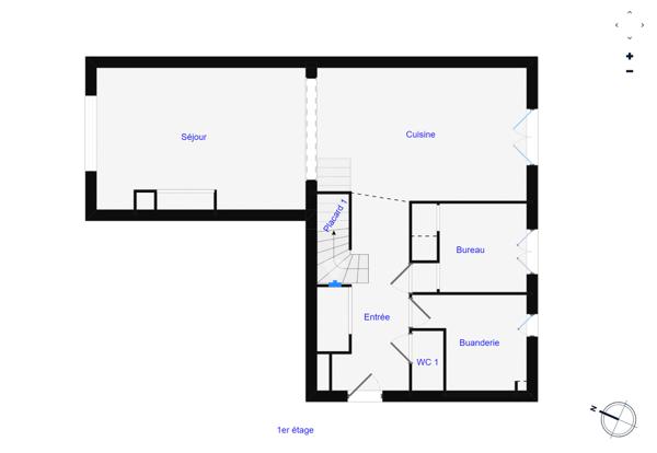 Saint Priest en Jarez 42270 appartement duplex traversant en rez-de-jardin 124m² habitables 3 chambres