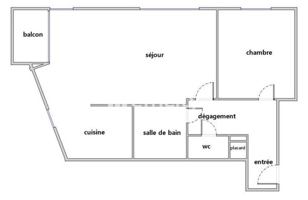 Appartement 2 pièces - 50 m²