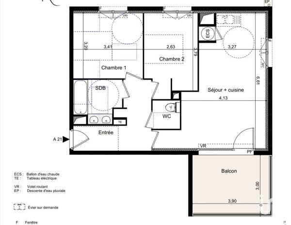 Appartement à vendre 3 pièces 60 m² Castelnaudary