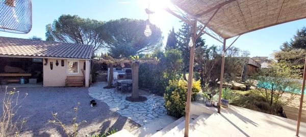 Villa T4 Plain pied piscine et double garage Salleles d'Aude