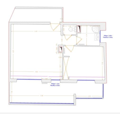 Appartement  2 pièce(s) 37 m2 + grande véranda habitable (15m2)