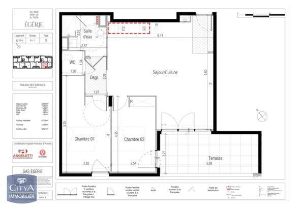 Appartement à louer 3 pièces 67.35m² Béziers (34500)