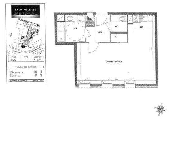 Appartement 1 pièce                                        - 69100 Villeurbanne Réf : 5170