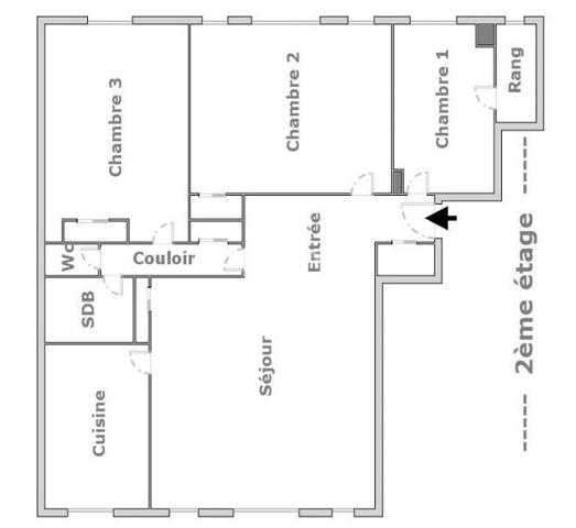 Appartement 4 pièces - Cave - Parking privatif