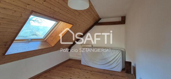 Maison T6 de 196 m² avec garages et jardin.