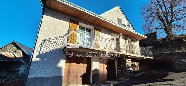 Maison T6 de 196 m² avec garages et jardin.