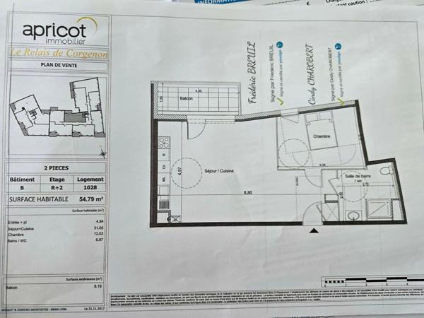 Appartement à vendre 2 pièces CORGENON (01)