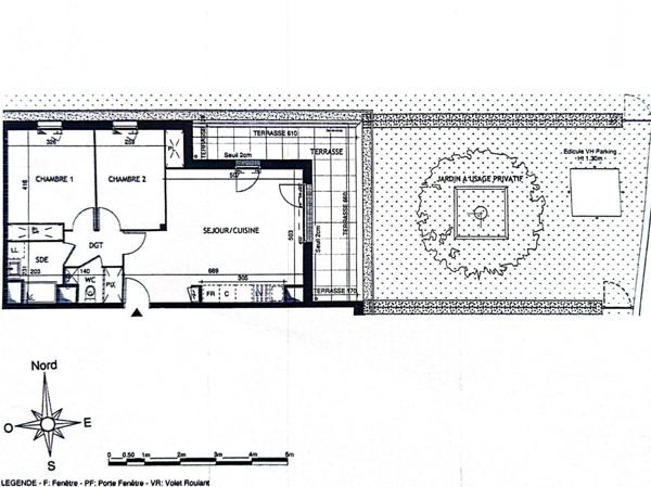 Appartemen T3 en rez-de-jardin