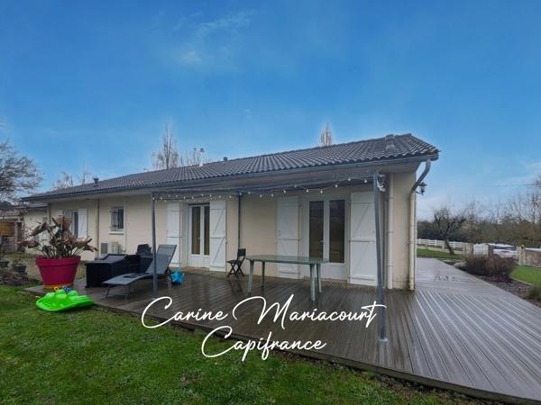 Maison de plain-pied 107 m² / 3 chambres / 2 garages et terrain de 2140 m2 – Proche Saint-Maixent-l’École