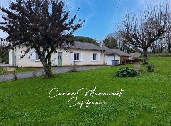 Maison de plain-pied 107 m² / 3 chambres / 2 garages et terrain de 2140 m2 – Proche Saint-Maixent-l’École