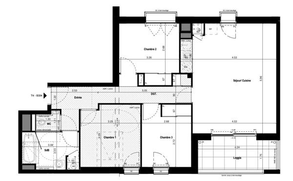 Vitré (35500) T4 - 3 CHAMBRES VITRE -