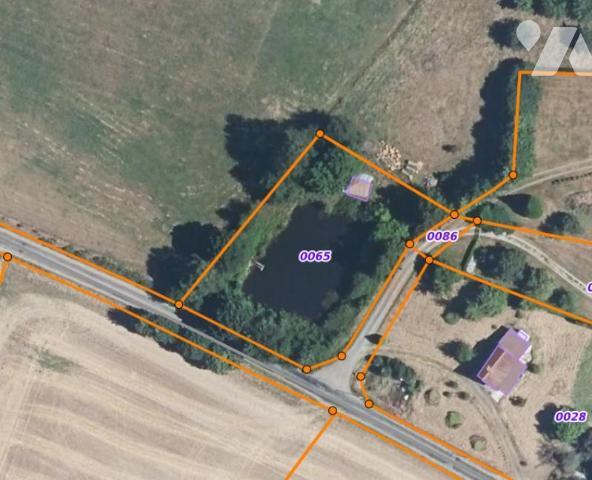 Parcelle de terrain avec étang et maisonnette à rénover