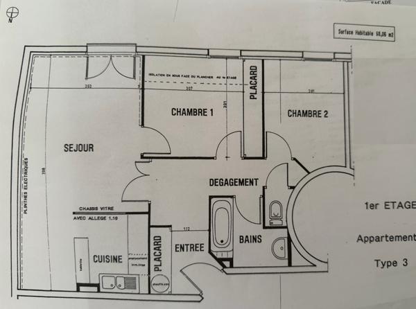 APPARTEMENT T3 RESIDENTIEL - CAVE - PARKING PRIVÉ