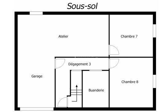 Maison 8 pièces sous sol total