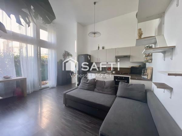 Appartement récent 2 pièces de 43 m2, rez-de-jardin, proche centre ville