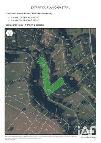 Terrain à vendre 4 275 m² Neuvic-Entier