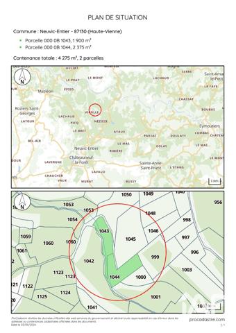 Terrain à vendre 4 275 m² Neuvic-Entier