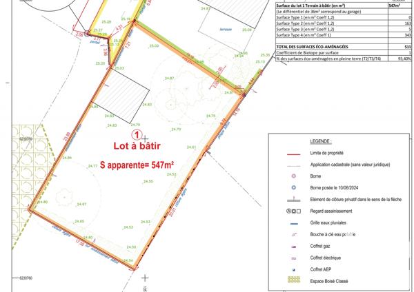 Terrain à vendre 547 m² Nantes