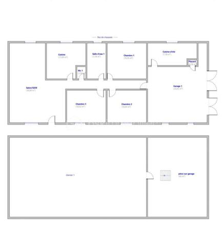 Charmante maison de plain-pied offrant un salon-séjour lumineux, une cuisine séparée aménagée, trois chambres, une salle d’eau et un WC indépendant. 

Une buanderie et un double garage avec comble complètent ce bien pratique et fonctionnel.
Le tout sur un terrain clos de 768 m², idéal pour profiter de l’extérieur en toute tranquillité.