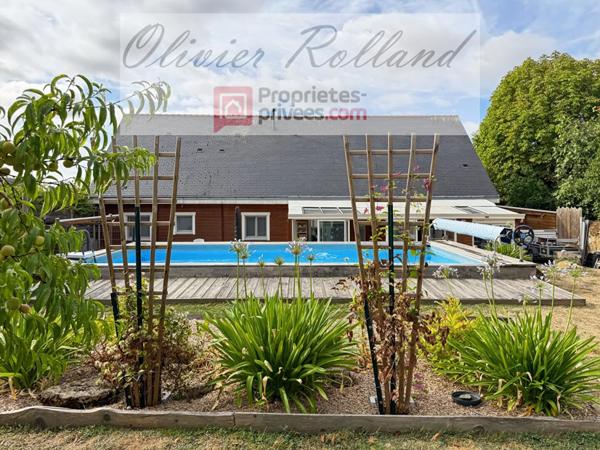 Chalet d'exception en bois massif (DPE B) - Plain-pied 135 m², 4 chambres, véranda & annexes sur 1 318 m² de terrain