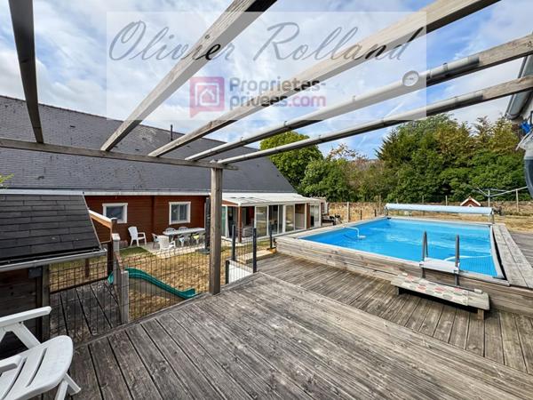 Chalet d'exception en bois massif (DPE B) - Plain-pied 135 m², 4 chambres, véranda & annexes sur 1 318 m² de terrain