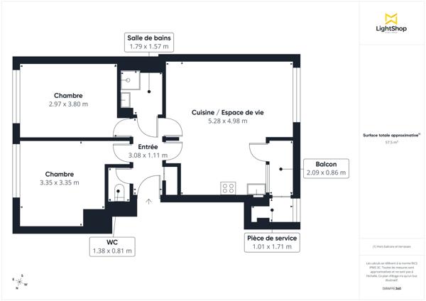 Appartement 3 pièces avec balcon et cave - Avenue Paul Signac, Montreuil